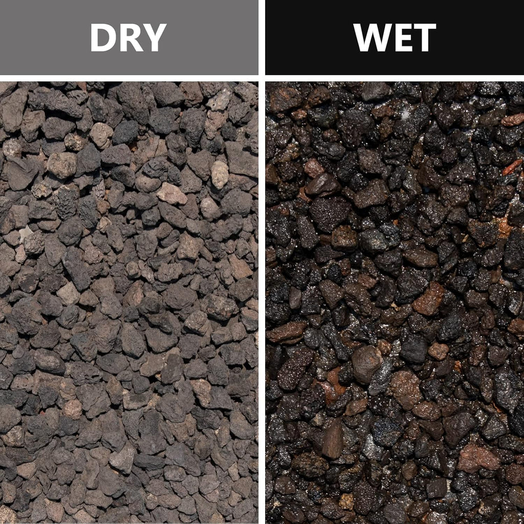 5lbs Natural Lava Rocks Fire Stone Granules, Volcanic Fire Pit Lava Rocks Ideal for Fireplaces Fire Pits, Garden Decorative Landscaping, Plants Cultivation and Aquariums, Black