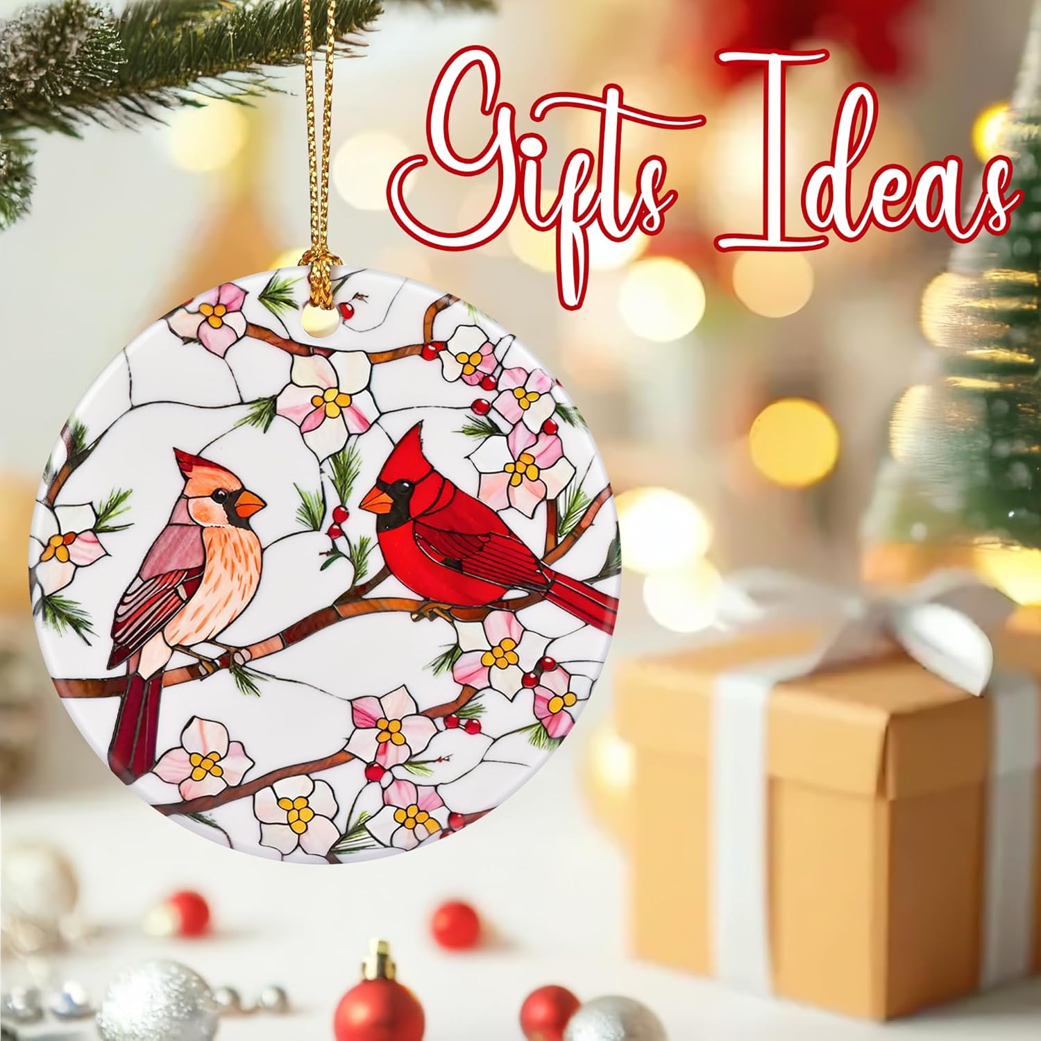 Christmas Ornaments, Cardinal Ornament, Christmas Tree Ornaments, Xmas Decorations, Holiday Decorations, Gifts for Bird Lovers, Cardinal Gift, Holiday Party Gifts, and Xmas Gift Ideas