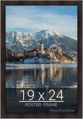 wallsthatspeak 19x24 Espresso Brown Picture Frame for Puzzles Posters Photos or Artwork