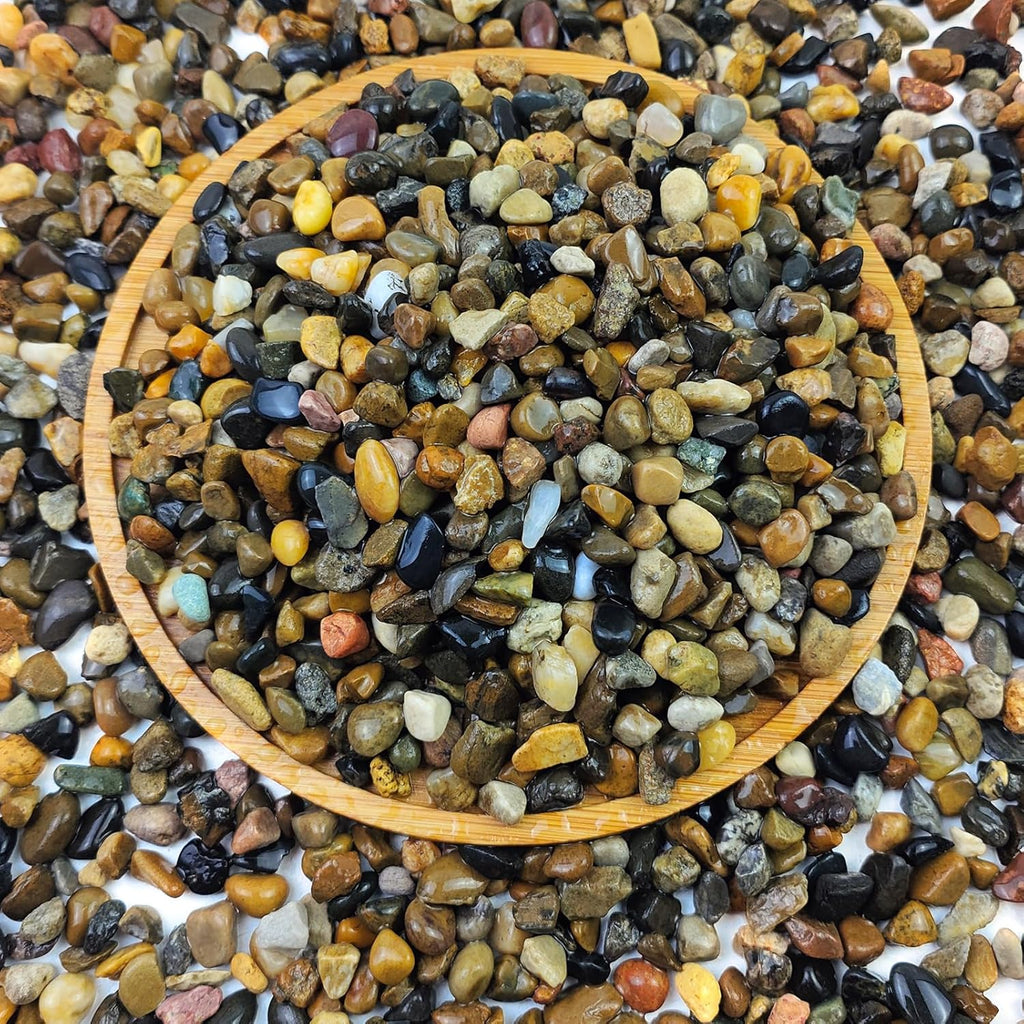 5lbs Aquarium Gravel, Pea Gravel for Indoor Plants,1/4 Inch Decorative River Rocks for Aquarium Succulent Vase Fish Tank Gravel Plant Soil Cover and Outdoor Landscaping Rocks