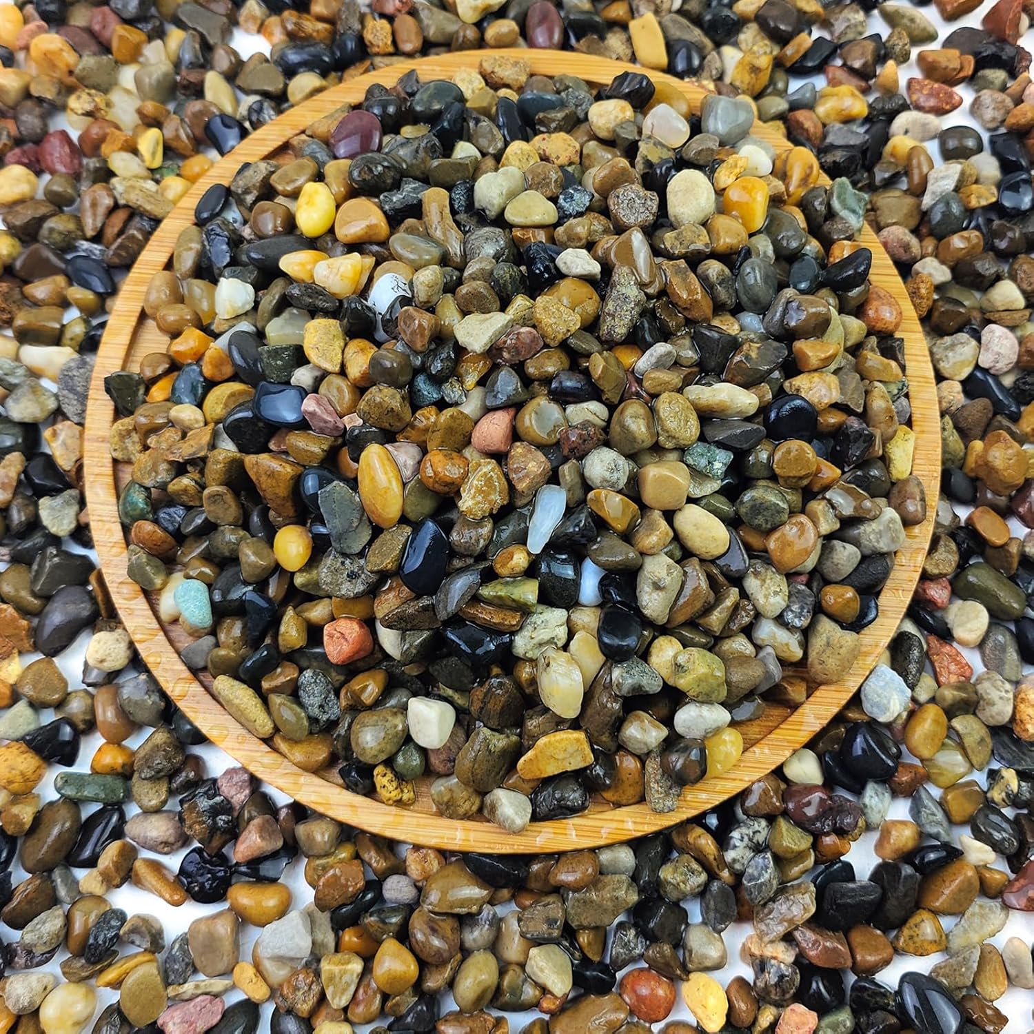 5lbs Aquarium Gravel, Pea Gravel for Indoor Plants,1/4 Inch Decorative River Rocks for Aquarium Succulent Vase Fish Tank Gravel Plant Soil Cover and Outdoor Landscaping Rocks