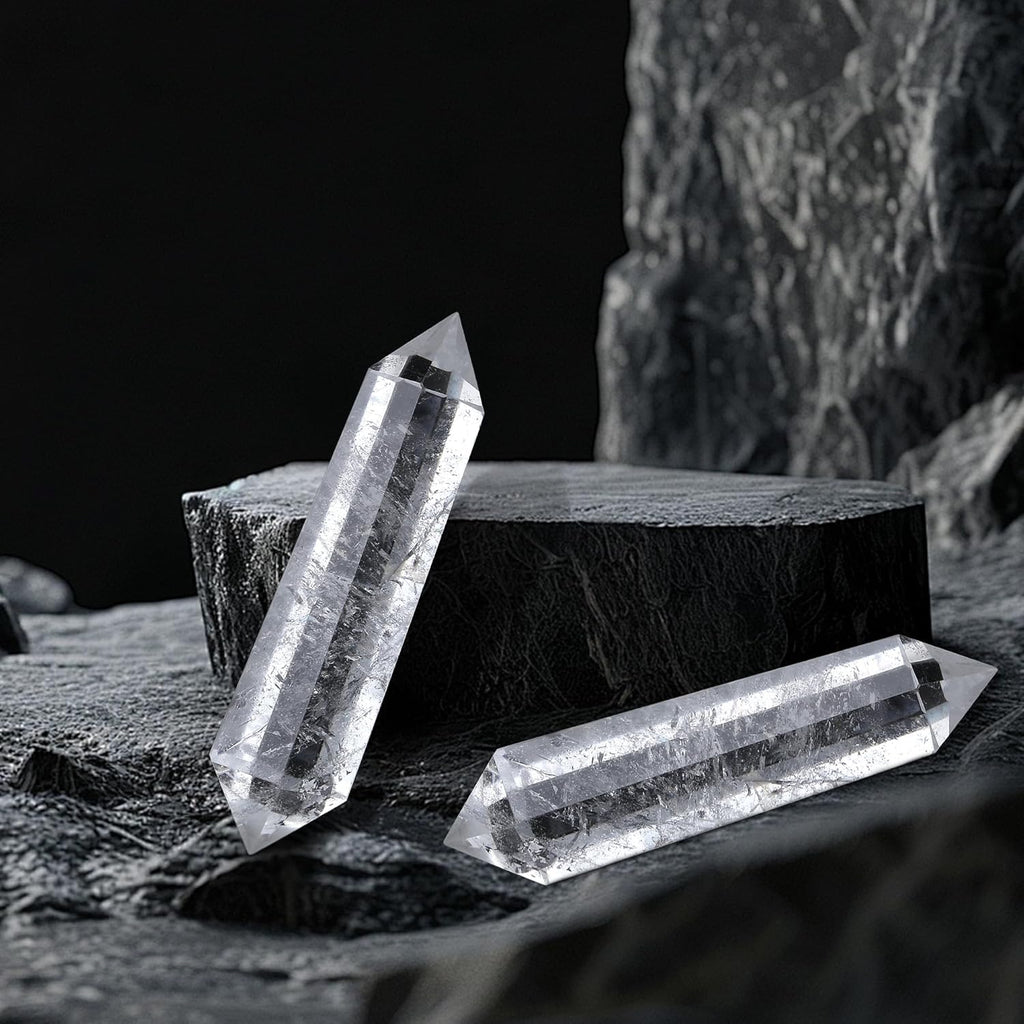 YATOJUZI 3.5" Clear Quartz Crystals Wand Natural Crystals and Healing Stones Large Clear Quartz Crystal Hexagonal Points Crystal Gifts for Women Meditation Divination Reiki Energy 1PCS