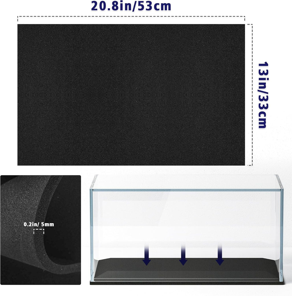UNIFAMILY Aquarium Leveling Mat, 10 Gallon Fish Tank Mat for Shock Absorbing, 20.8 x 13 in Waterproof Compressible Neoprene Mat, Heavy Weight Support Fish Tank Cushions Nonslip Aquarium Bottom Pad