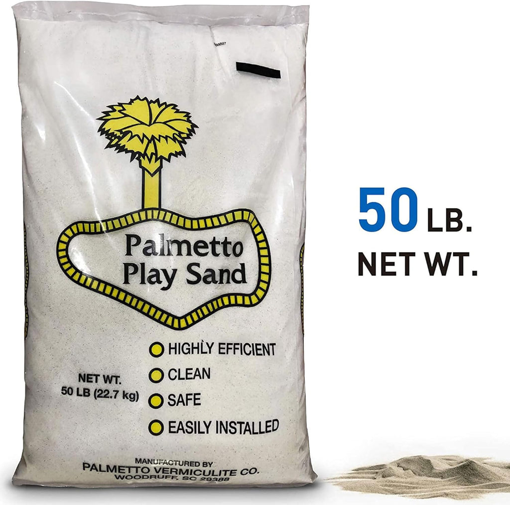 Palmetto 2 Pack Soft Play Sand, Clean and Safe Low-Dust Creme-Colored Natural Sand for Sensory Playtime, Ideal for Sandboxes and Play Areas, 50 lbs