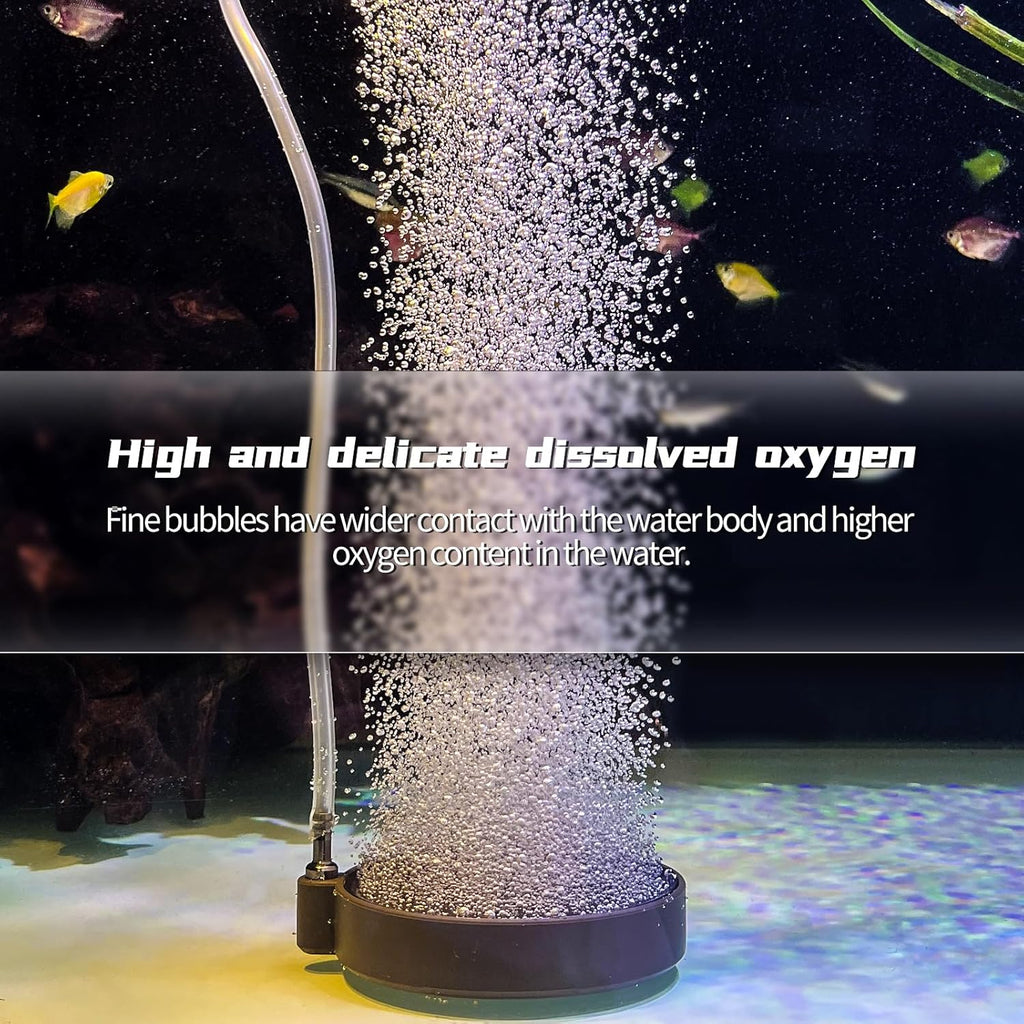 UPETTOOLS Aquarium Nano Air Stones Set, 3.2 Inch Fish Tank Bubbler High Dissolved Oxygen Aerator Stone Aquarium Oxygen Diffuser Bubble Release for Fish Tank Aquarium and Hydroponic (No Air Pump)