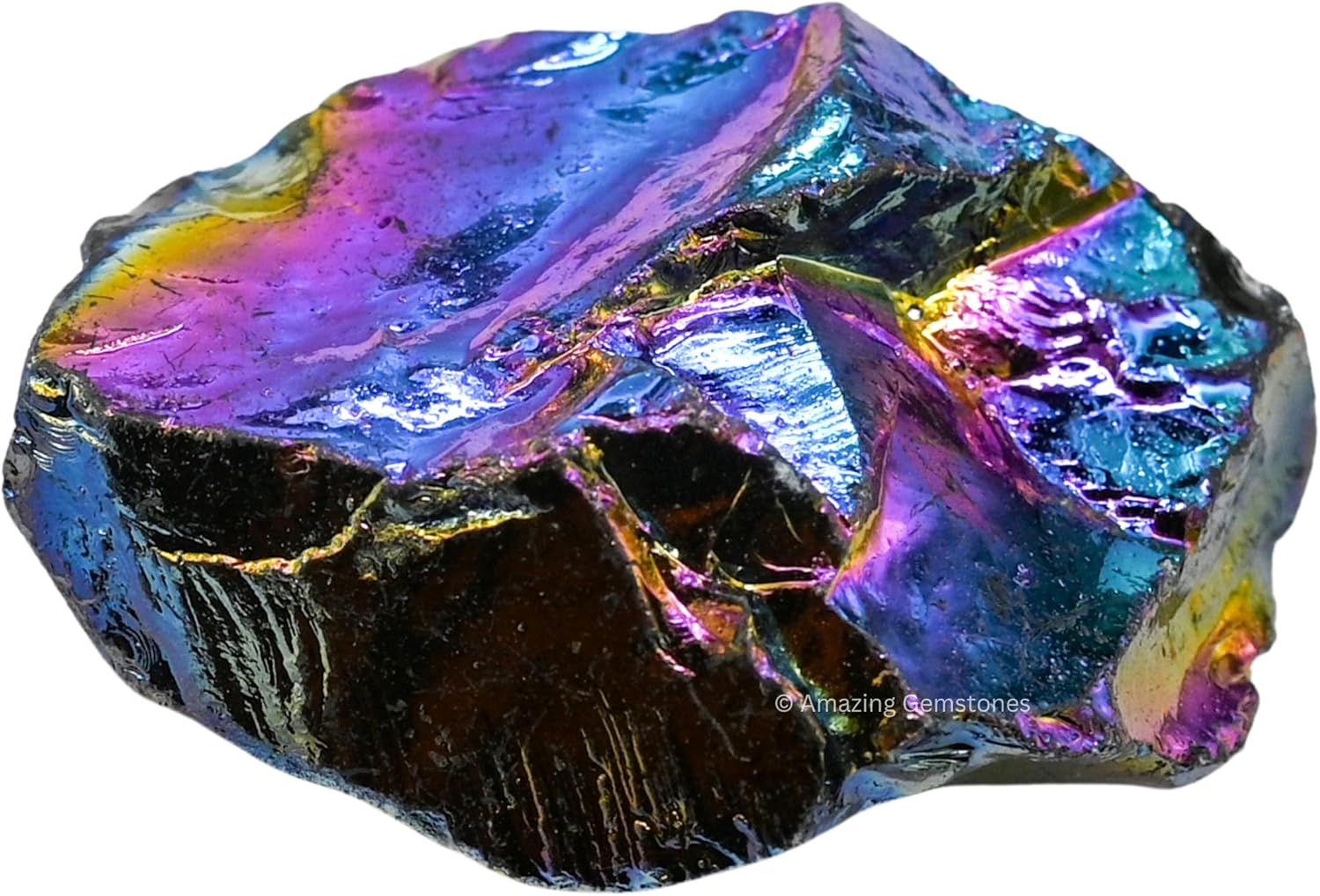 Amazing Gemstone Titanium Aura Quartz Raw Crystals and Healing Stones, Natural Rocks for Meditation and DIY Raw Stones and Crystals (1 lb)