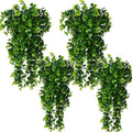 Hanging Fake Plants,4 Pcs Faux Eucalyptus Leaf Greenery Vine Plant Faux Plants Fake Ivy Room Decor Home Garden Wedding Party Indoor Outdoor Decorations (Fake Vines)