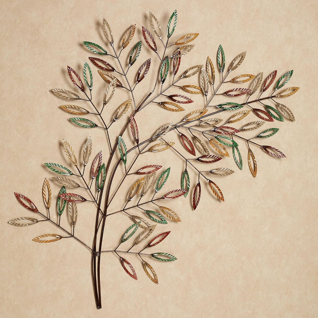 Touch of Class Leafy Tree Metal Wall Art Multi Earth
