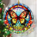 Stained Glass Butterfly Ornament - Christmas Tree Decor, Gift Exchange Present