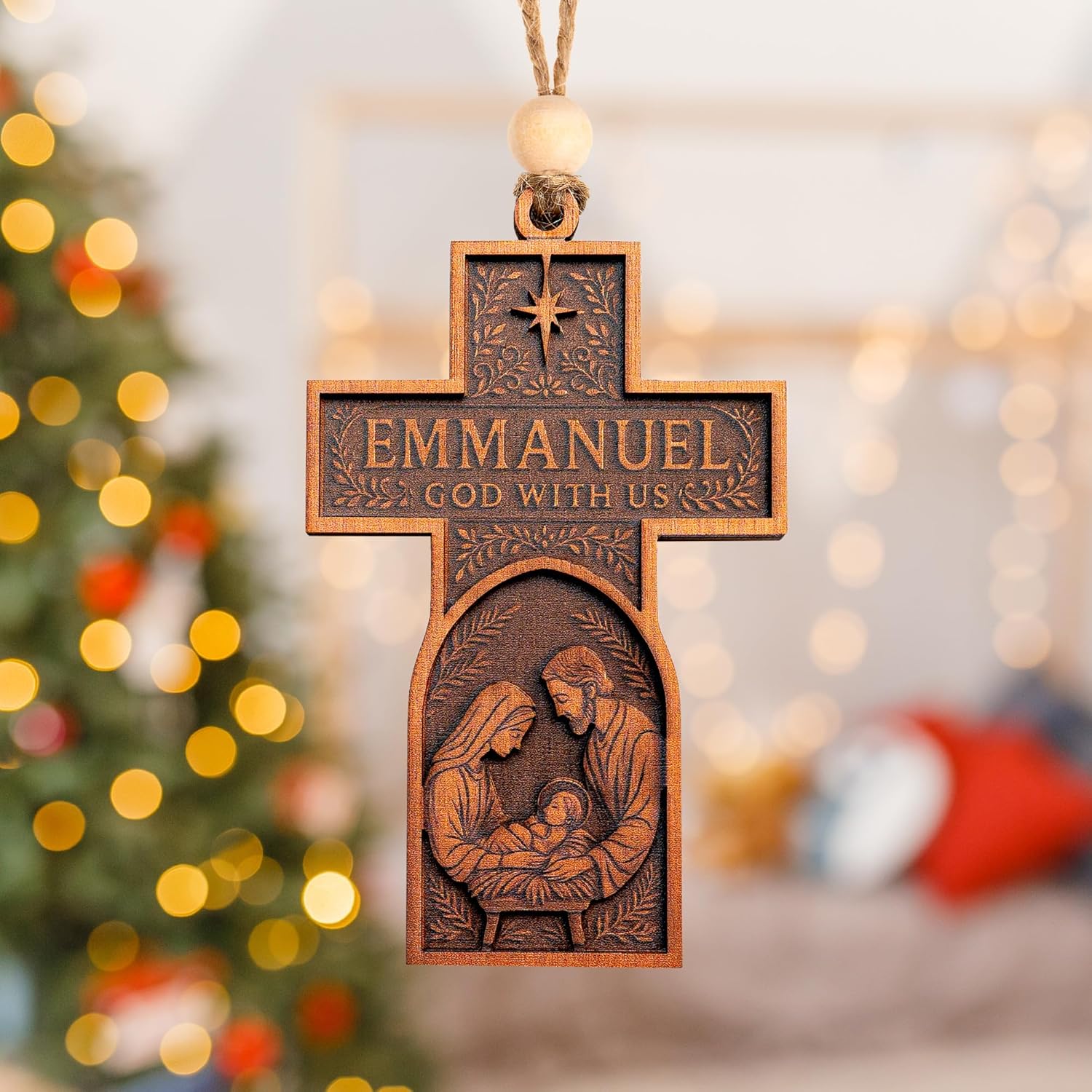 Christmas Cross Ornaments for christmas1 Tree 2025 - Christian Ornaments for Christmass Tree - Christmass Ornament Clearance - Jesus ornamentt for Christmass Trees, Nativity Ornament