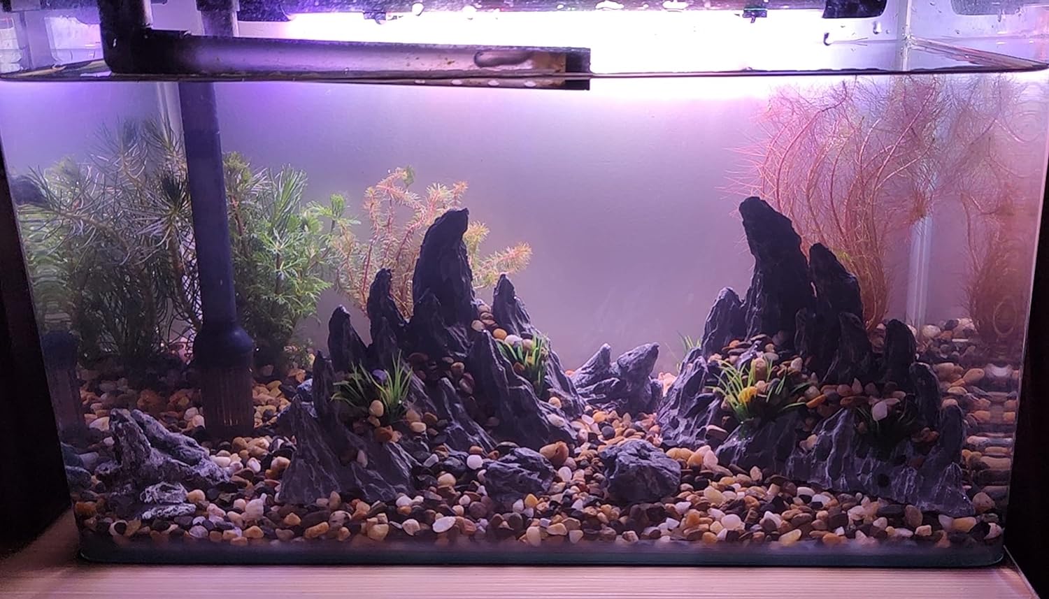 “Soul Valley” Aquarium Ornaments Aquarium Decoration Model Kits, Include 7 pcs Resin Imitation Stone