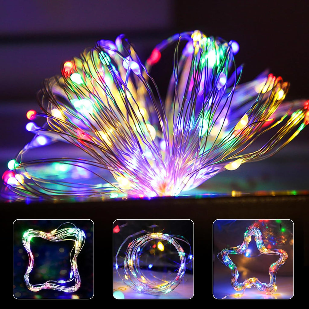 btfarm 10 Pack Fairy Lights Battery Operated with Timer, 10FT 30LED Twinkle Lights Waterproof, Copper Wire Christmas String Lights Battery Powered for Indoor Outdoor Wedding Party Holiday Decorations