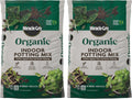 Miracle-GRO Organic Indoor Potting Mix, Protects Against Over and Under Watering, for Indoor Container Plants, Houseplants and Starter Plants, OMRI Listed, 16 qt., 2-Pack