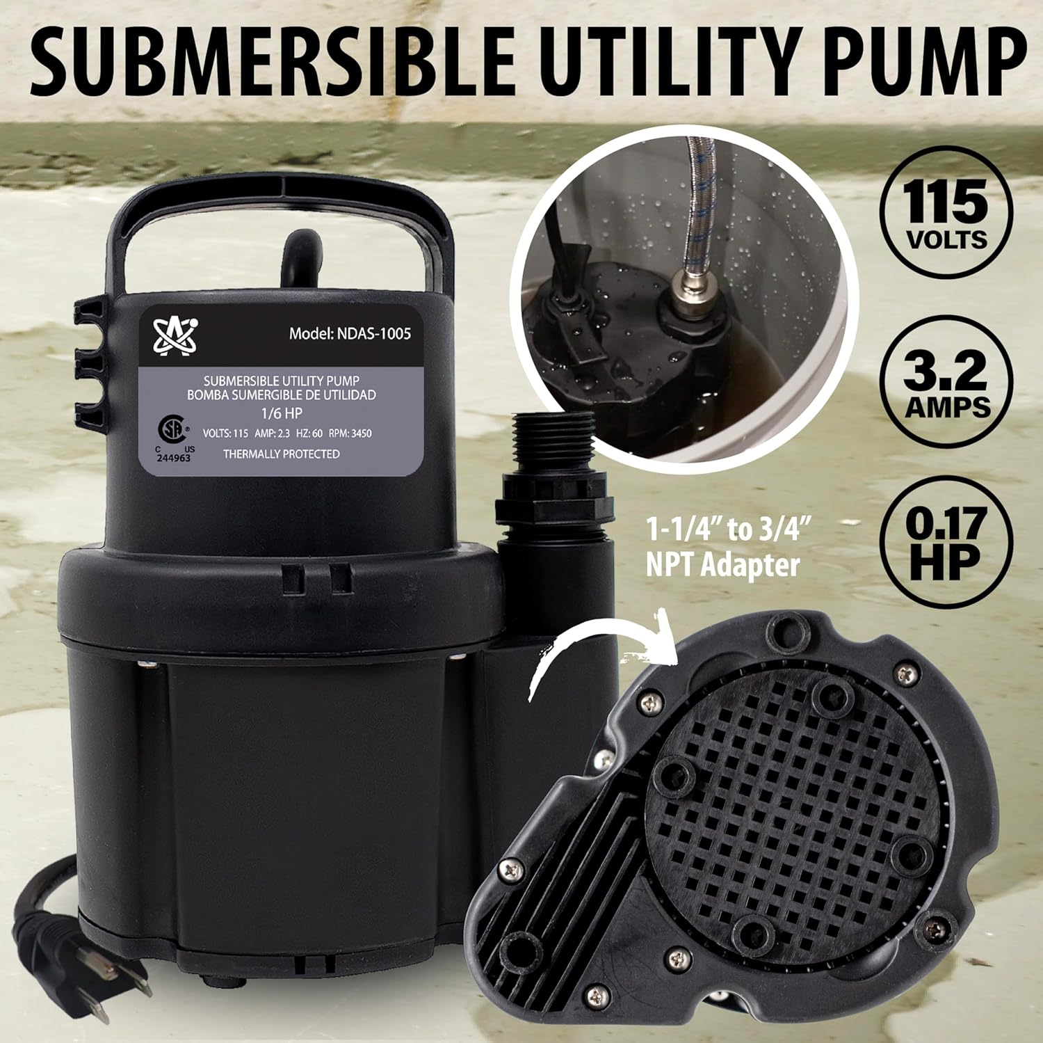 Tankless Water Heater Flushing Kit with Square 5-Gallon Bucket, Steel Hoses, 1/6 HP Pump, and Gallon Eco-Friendly Descaler