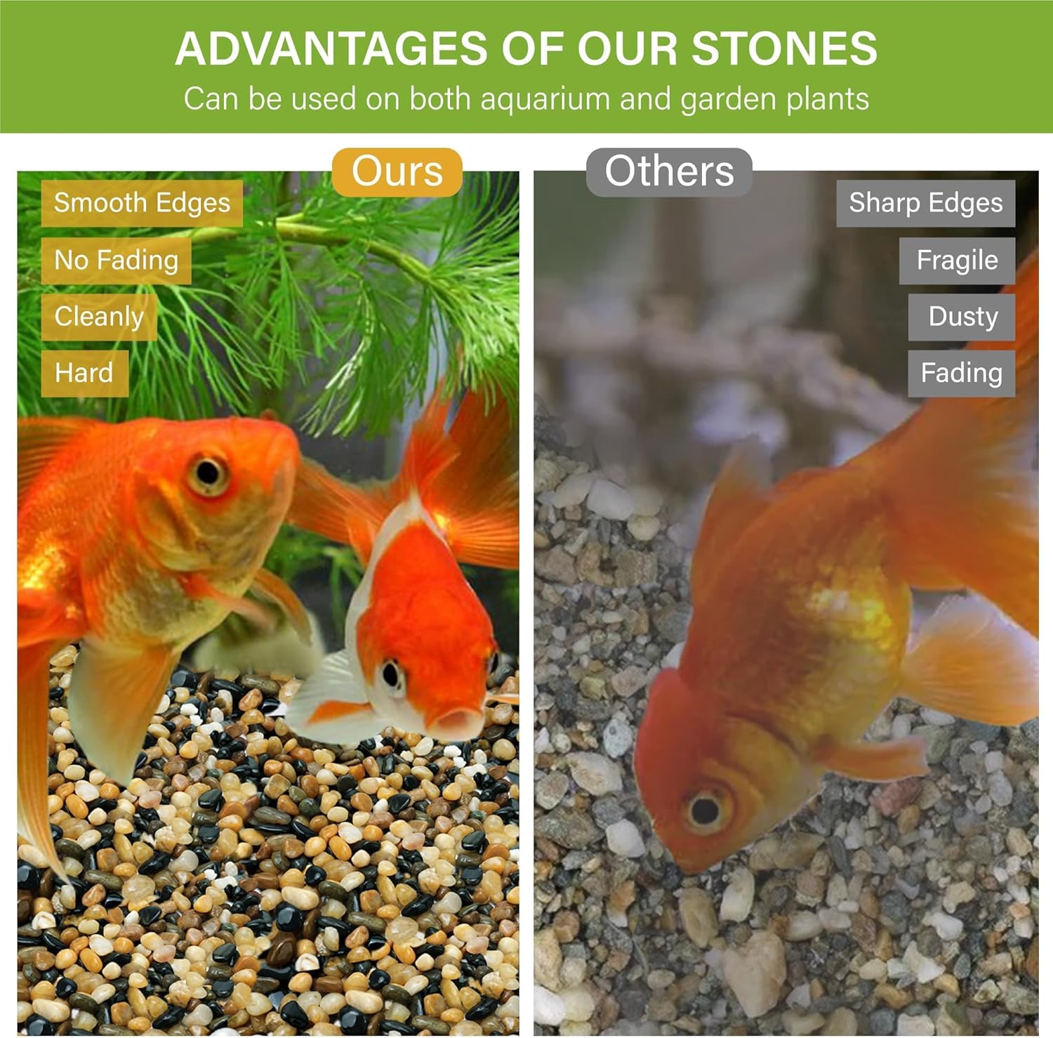 NUPICK 3 lb Aquarium Gravel, 1/4" Ph-Natural Pea Gravel for Fish Tank,Small River Rocks for Plants, Decorative Aquarium Pebbles for Vase Fillers, Landscaping, Succulent, Cactus, Terrarium, Bird Bath