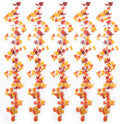 mizii 5 Packs 360" Artificial Vines Fall Ivy Garland Fake Vine Realistic Silk Leaves Faux Hanging Plants Greenery Decoration for Outdoors Wedding Party Indoor Mantle Bedroom Fall Decor (Fall Ivy)