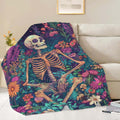 Skull Throw Blanket Skeleton Stuff Gifts for Kids Girls Boys Adults Women Man Soft Cozy Warm Plush Fluffy Fuzzy Fleece Blanket Decor 50''X60''