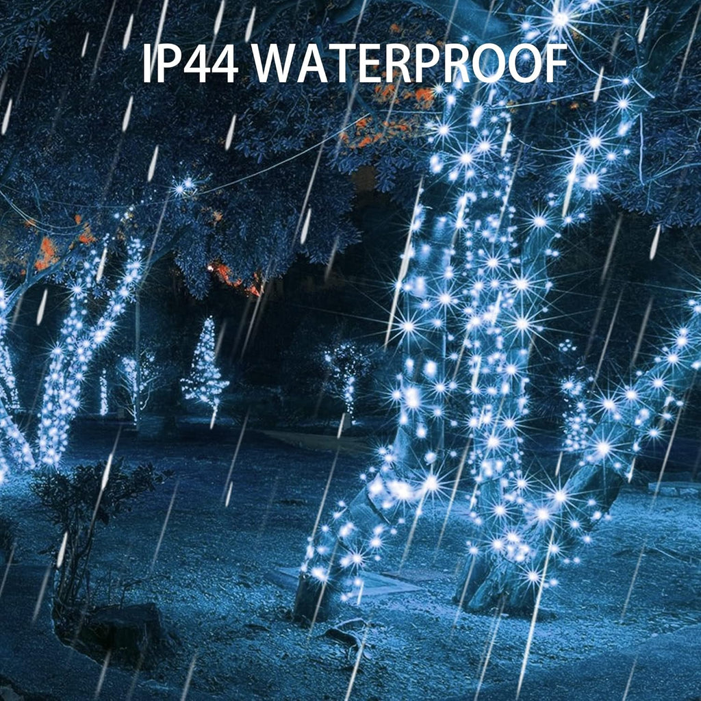 Dazzle Bright Christmas String Lights, 100 LED 33 FT Connectable Fairy Lights with 8 Modes, Waterproof Christmas Decorations for Indoor Outdoor Holiday Party Home Tree Decor (White)
