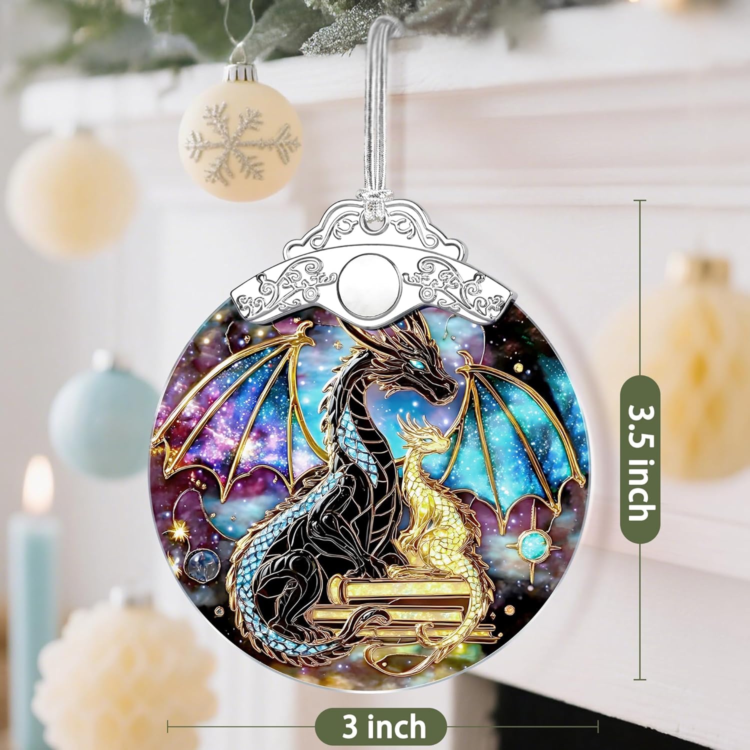 Dragon Christmas Ornaments, Christmas Tree Decorations, Keepsake Ornaments, Holiday Decor, Holiday & Xmas Gifts, Gifts for Dragon Lovers, Fantasy Lovers & Bookworms