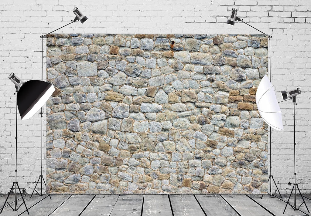 15x8ft Fabric Vintage Stone Brick Wall Backdrop Vintage Grunge Photography Background Birthday Party Decor Baby Shower Retro Wallpaper Newborn Kids Adults Portrait Video Photo Shoot Studio Prop