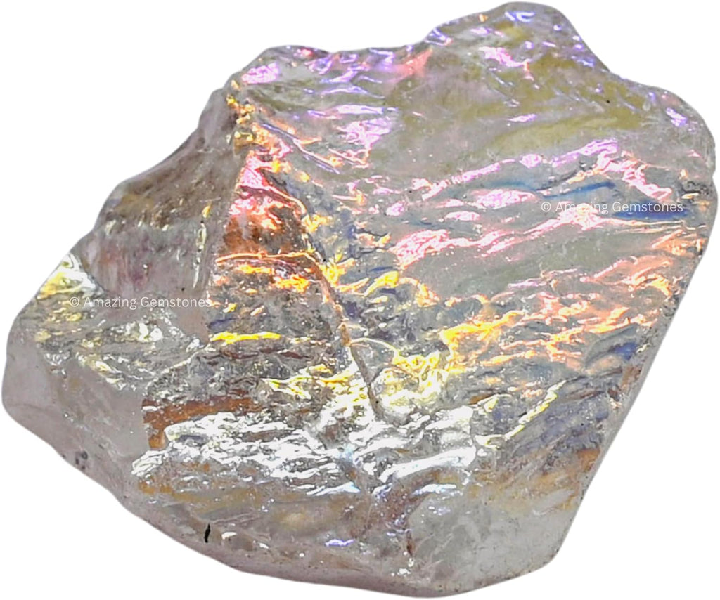 Amazing Gemstone Angel Aura Quartz Raw Crystals and Healing Stones, Natural Rocks for Meditation and DIY Raw Stones and Crystals (1 lb)