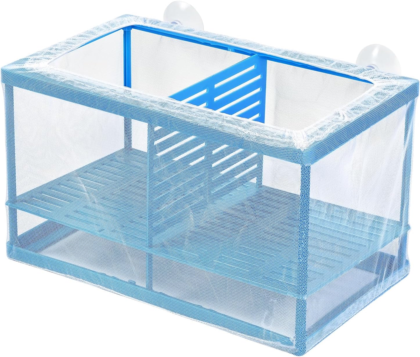 AQUANEAT Fish Tank Breeder Large Mesh Net Fry Saver Aquarium Spawn Hatchery Isolation with Suction Cups Hatchery Incubator for Shrimp Betta