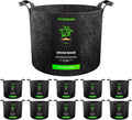 VIVOSUN 10-Pack 2 Gallon Grow Bags, Reinforced Planter Fabric Pots for Gardening Black