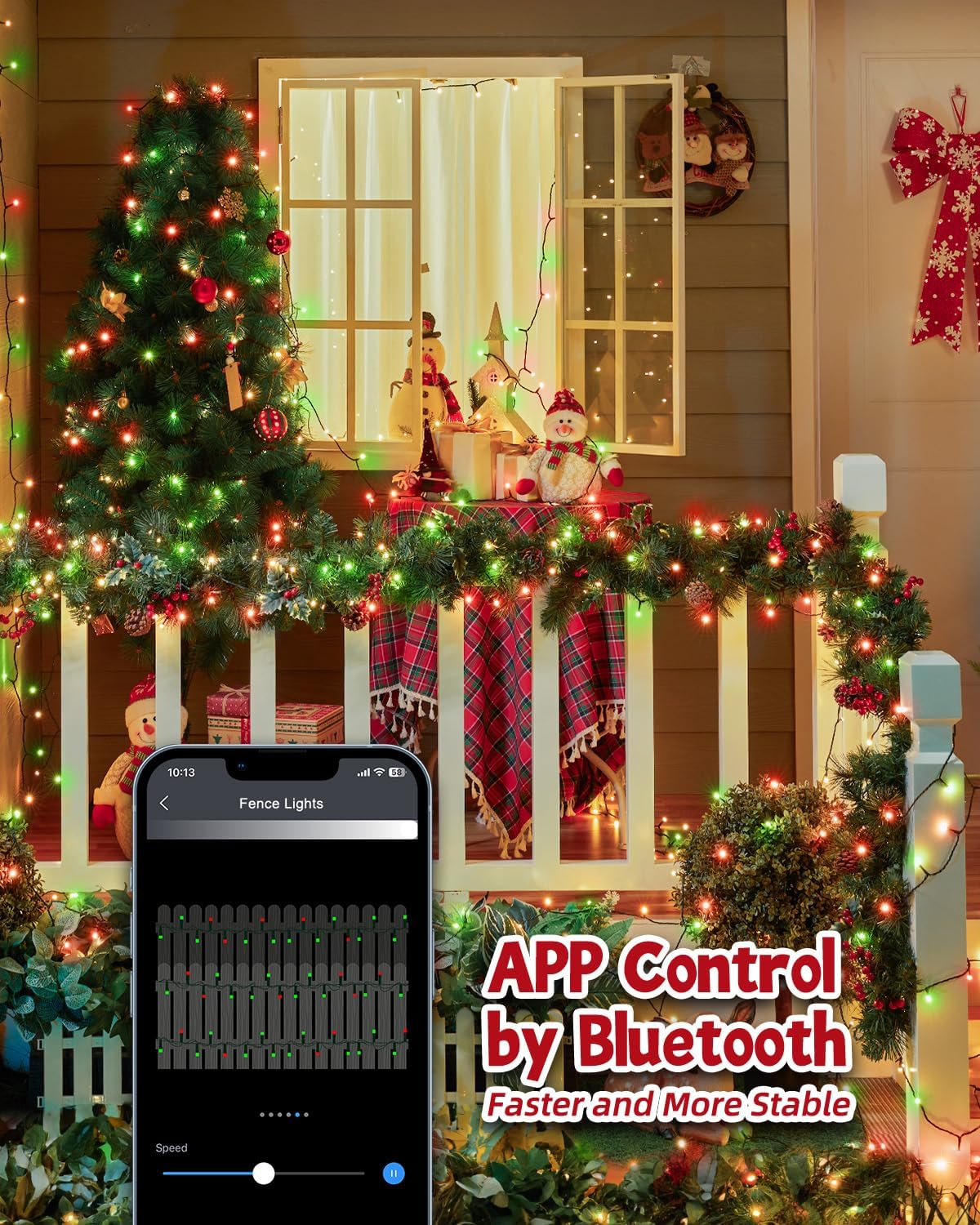 Minetom Color Changing Lights-60FT 200 LEDs RGB Christmas Tree Light,16 Million Color Fairy Lights with Remote - LED String Lights with Timer & Memory Function for Holiday, Party Decorations