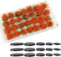 Miniature Vegetation Bushy Shrubs Tuft Flowers with Model Bases War Game DIY Railway Terrain Scenery (H)