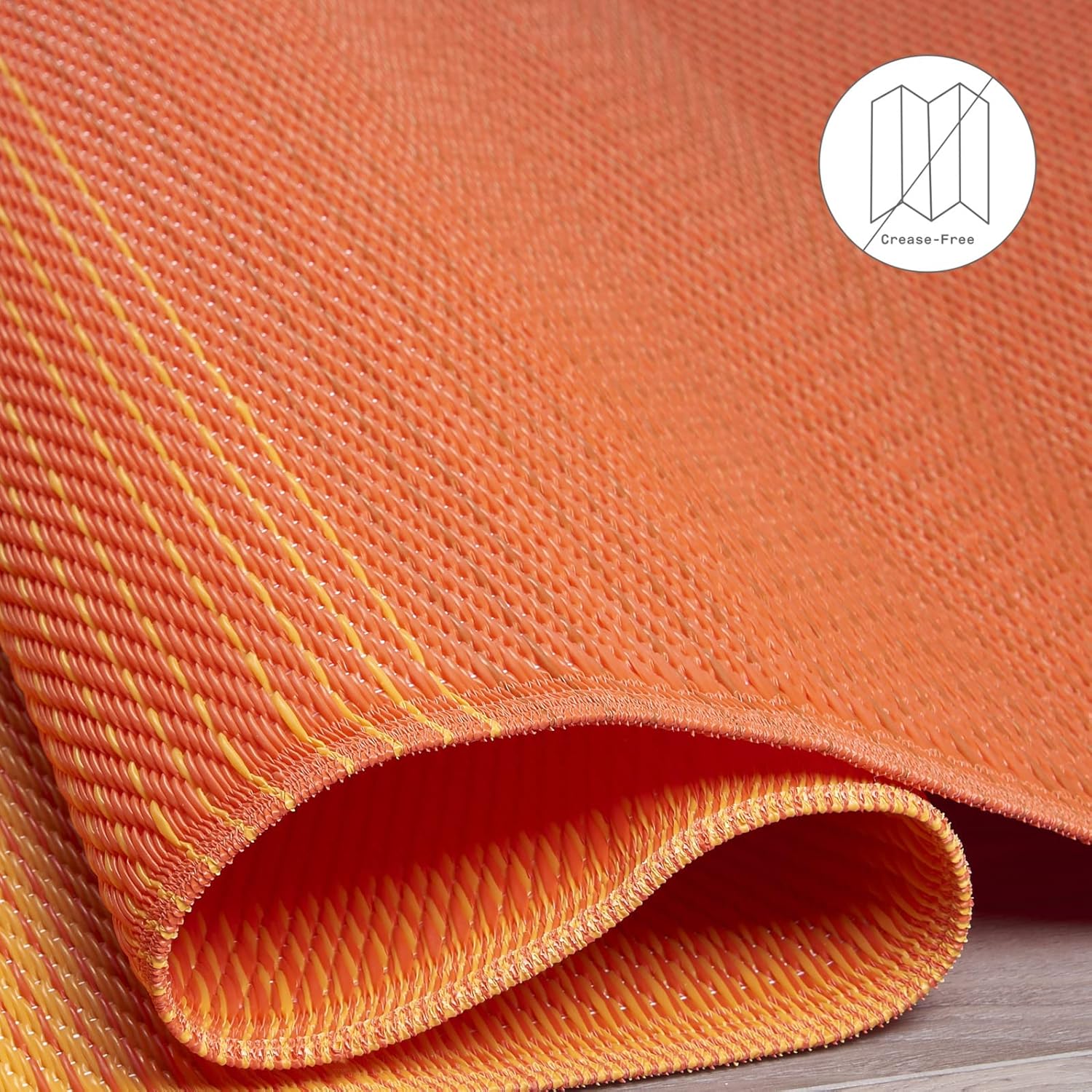 Fab Habitat Ombre Outdoor Rug - Waterproof, Fade Resistant, Crease-Free, Reversible - Premium Recycled Plastic - Patio Porch Balcony Deck - Big Sur Sunset - 8x10 ft