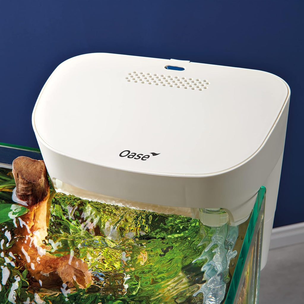 OASE BioStyle Thermo Power Filter with Built-in Heater for Aquariums up to 30 gallons, Multi-Stage Filtration, Easy Maintenance, Quiet Hang on Back Filter, White