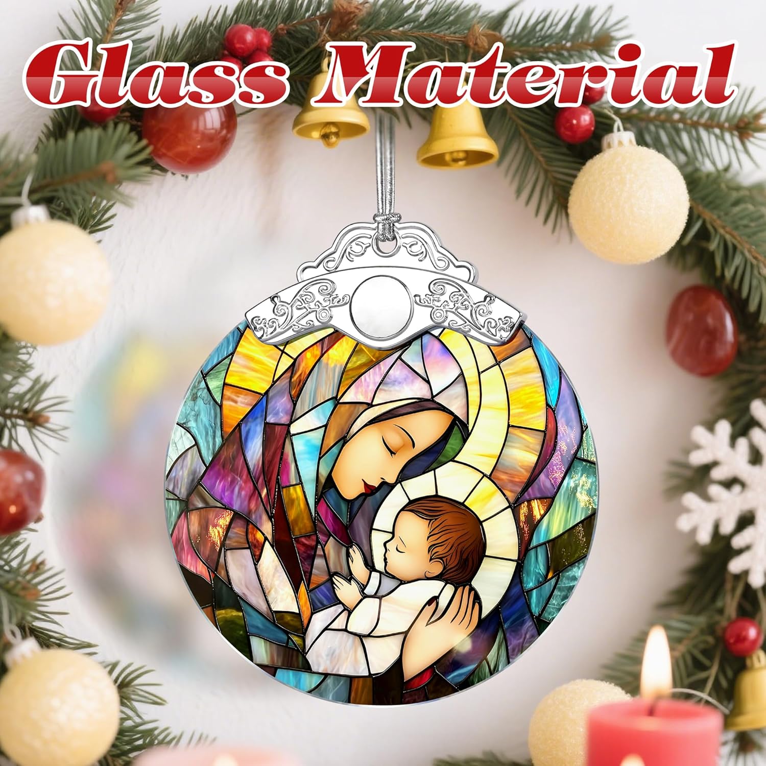 Christmas Ornaments, Religious Ornament, Christmas Tree Ornaments, Christian Xmas Decorations, Holiday Decorations, Christian Gifts, Religious Gifts - Baby Jesus and The Holy Mother Mary