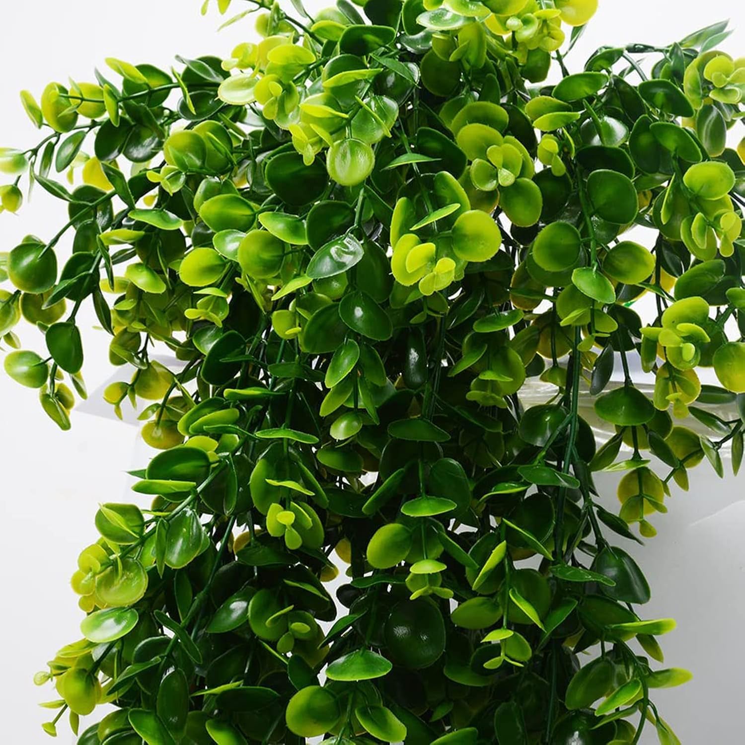 Hanging Fake Plants,4 Pcs Faux Eucalyptus Leaf Greenery Vine Plant Faux Plants Fake Ivy Room Decor Home Garden Wedding Party Indoor Outdoor Decorations (Vine)
