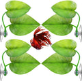 Boao 4 Pieces Betta Fish Tank Accessories Betta Leaf Hammock Pad Simulating The Natural Habitat for Tank Aquarium Spawning Grounds Breeding Resting Bed(Double Leaf)