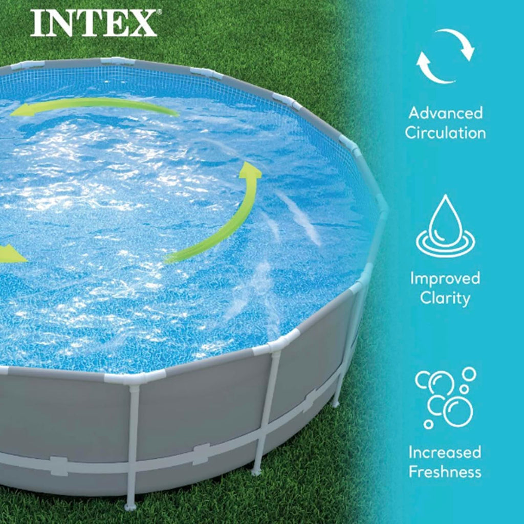 Intex 26641EG Krystal Clear Sand Filter Pump for Above Ground Pools Bundled with OptiFlow Premium Pure Silica Filter Sand, 50 lb Bag