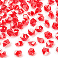 DomeStar Red Fake Ice Rocks, 150PCS Acrylic Gems Crystals Plastic Diamonds Centerpiece for Vase Fillers Wedding Party Table Scatter Decorations