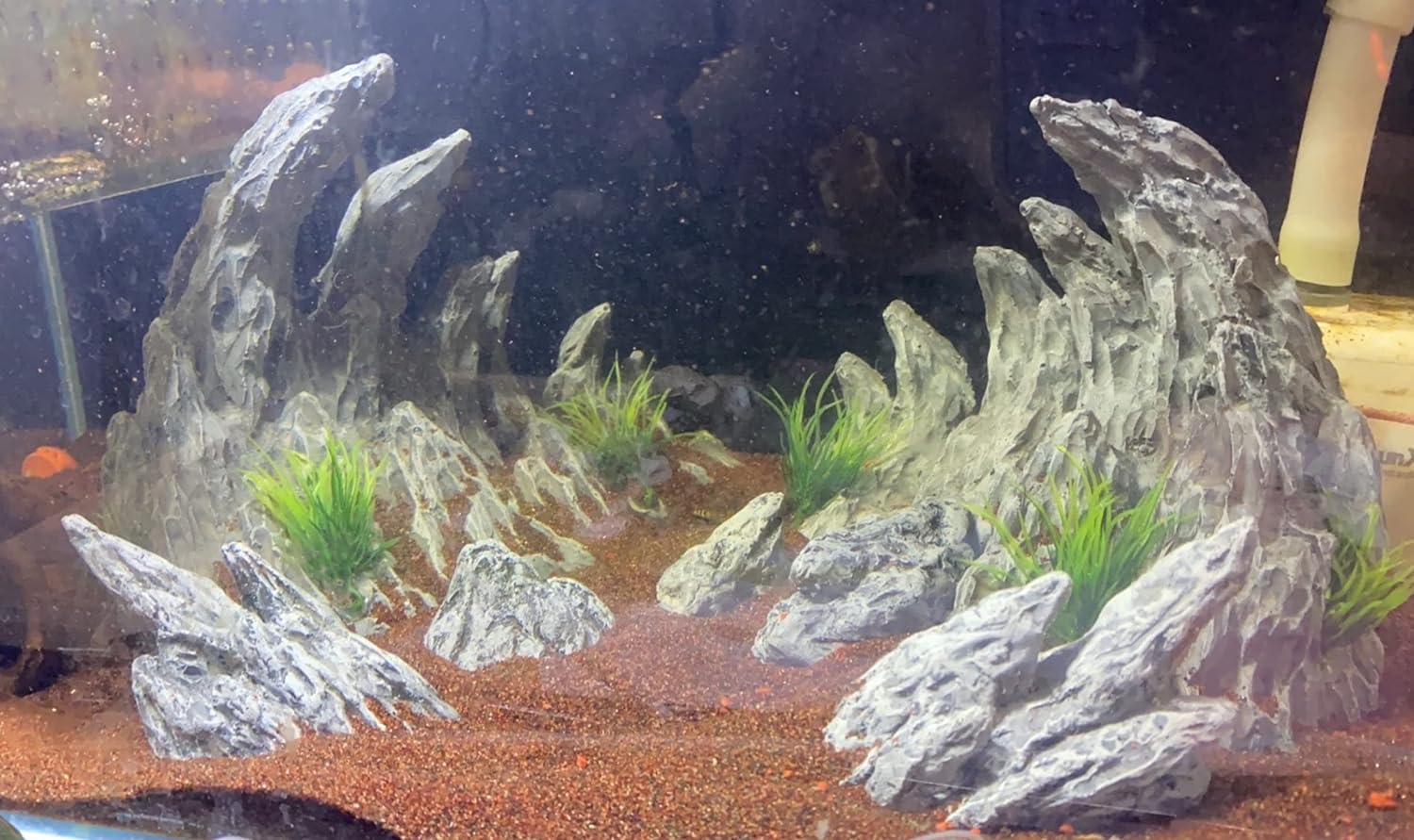 “Soul Valley” Aquarium Ornaments Aquarium Decoration Model Kits, Include 7 pcs Resin Imitation Stone