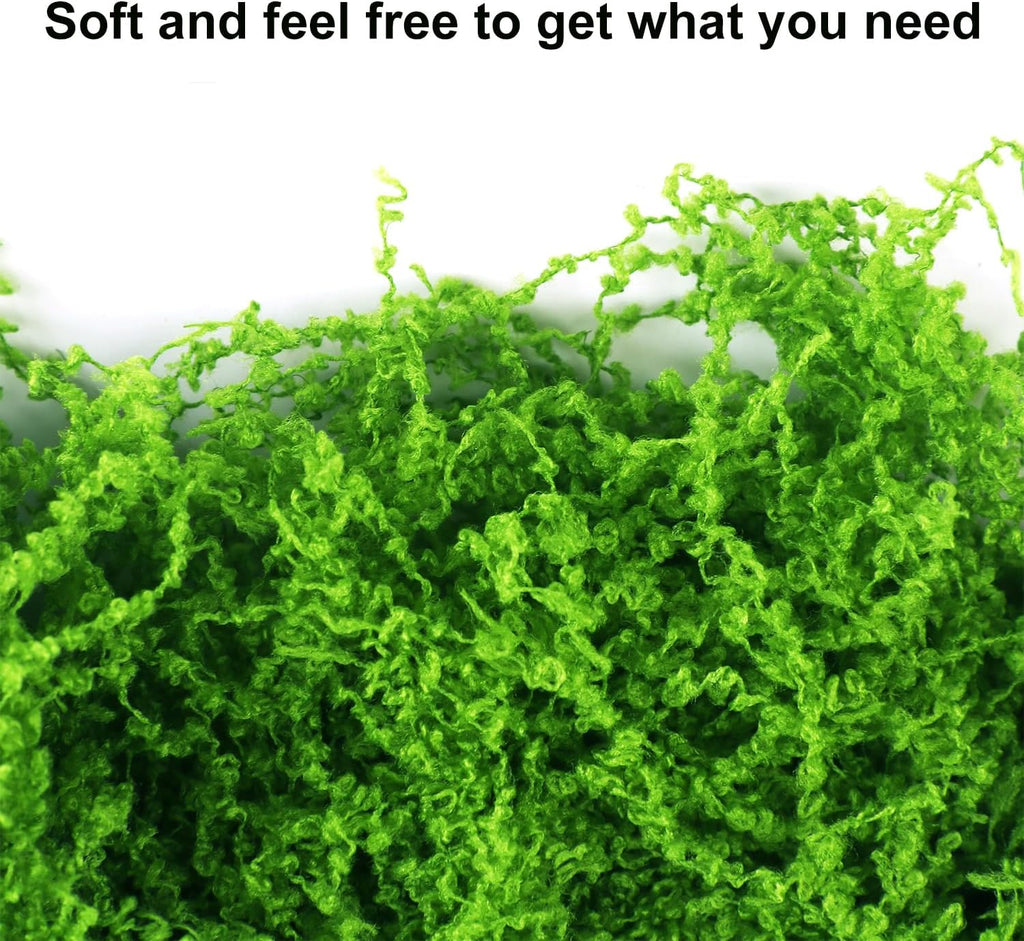 35 OZ Artificial Moss for Potted Plants, Premium Green Fake Moss for Crafts, Indoor and Outdoor Planters, DIY Decor and Fairy Gardens