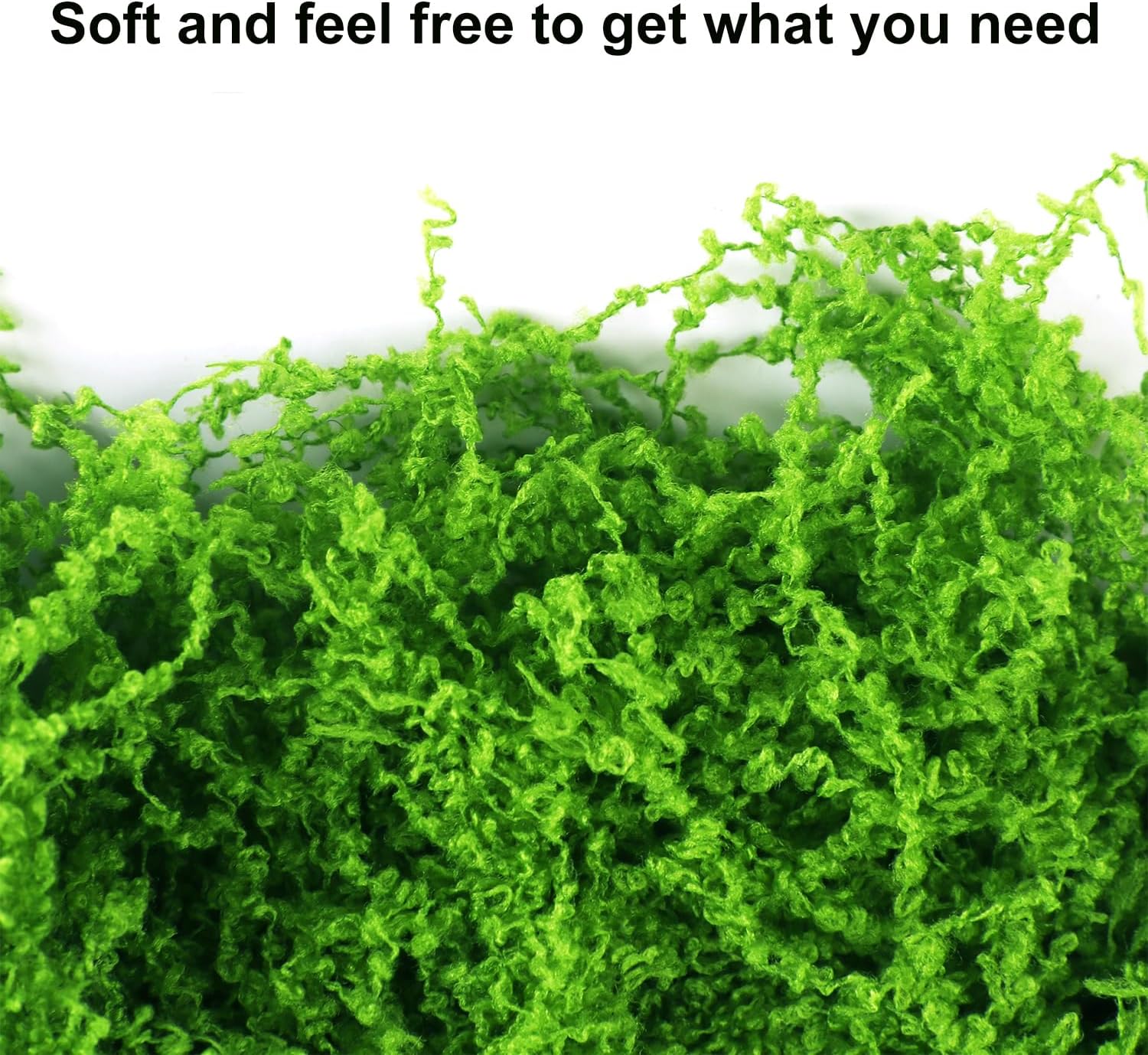 35 OZ Artificial Moss for Potted Plants, Premium Green Fake Moss for Crafts, Indoor and Outdoor Planters, DIY Decor and Fairy Gardens