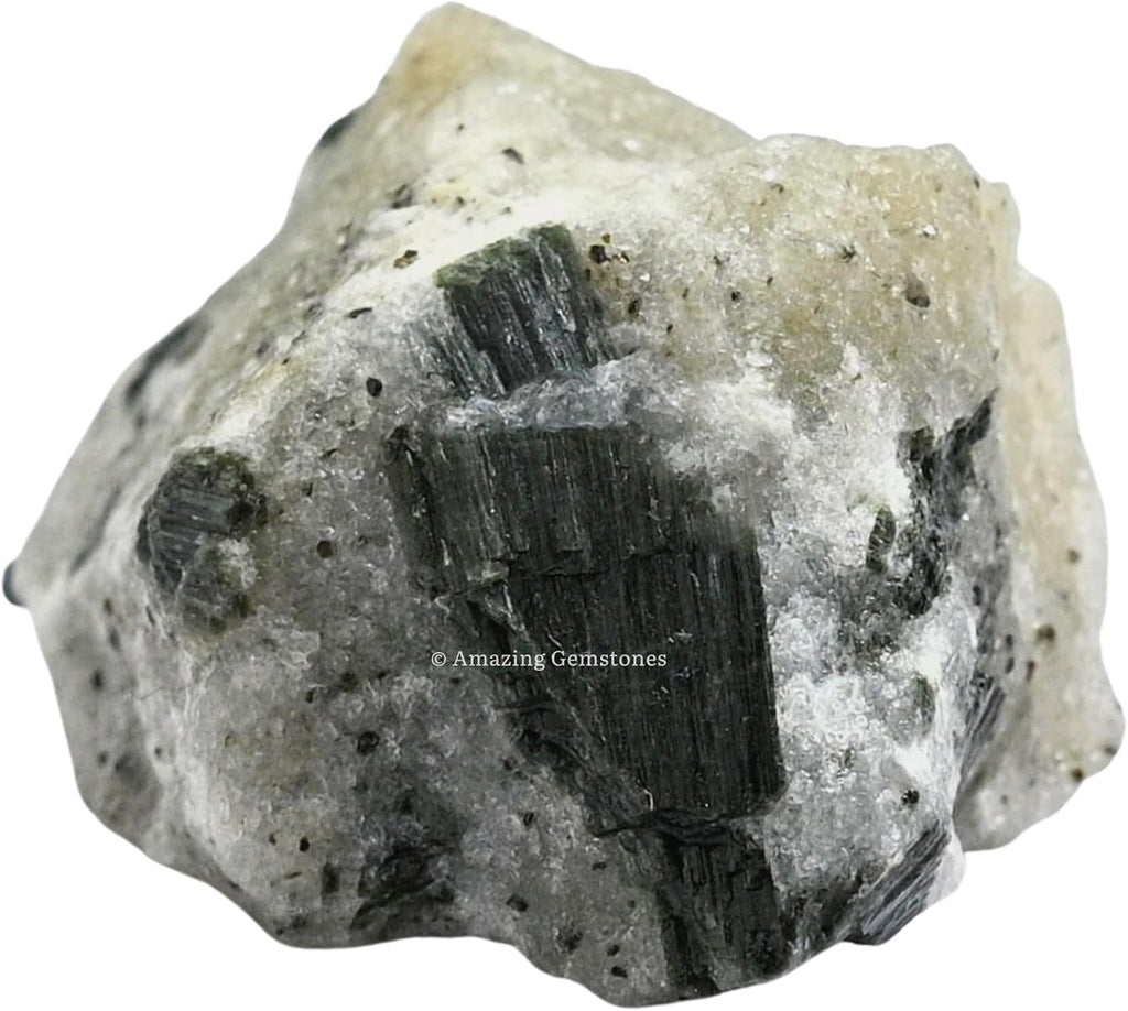 Green Tourmaline in Quartz Raw Crystals and Healing Stones, Natural Rocks for Tumbling and DIY Raw Stones and Crystals (1 lb)