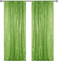 Sugargirl Apple Green Sequin Backdrop Curtain 2 Panels 2FTx8FT Glitter Apple Green Background Drapes Sparkle Photography Backdrop for Party Wedding Birthday Wall Decoration