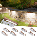 VOLISUN 8 Pack 7 Inch Retaining Wall Lights, Waterproof LED Hardscape Lighting, Cuttable Low Voltage Landscape Lighting, 12V Paver Lights, 3W Outdoor Step Lights, 5000K Daylight, ETL