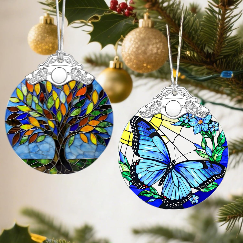 Butterfly Christmas Ornaments: Christmas Tree Ornaments, Holiday Decor for Butterfly Lover, Stocking Stuffers, Gift Ideas, Housewarming Gift, Xmas Gifts & Gifts for Women, Friends and Neighbors