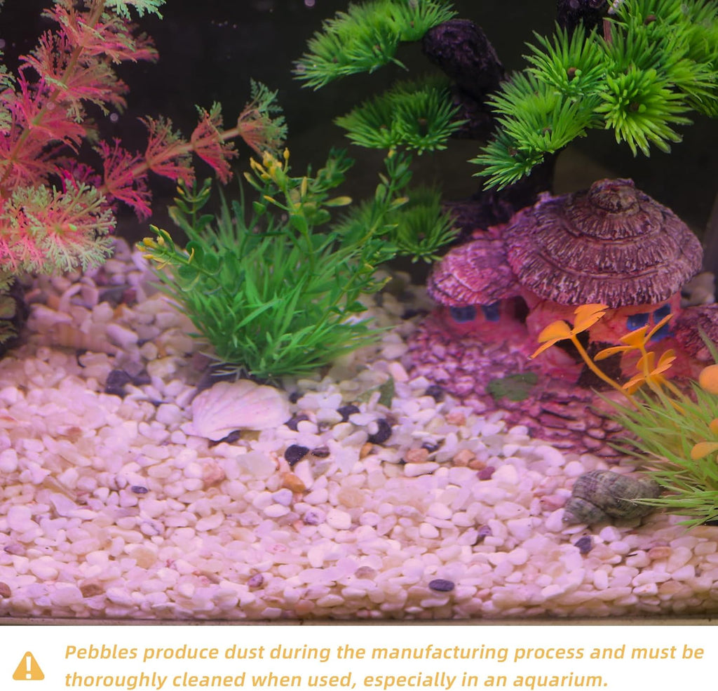CJGQ 18lb Aquarium Gravel for Plants, 1/5Inch Outdoor Decorative River Rocks for Succulents and Cactus Landscaping, Garden Plant Natural Small Pea Gravel for Fish Tank Vases Terrarium