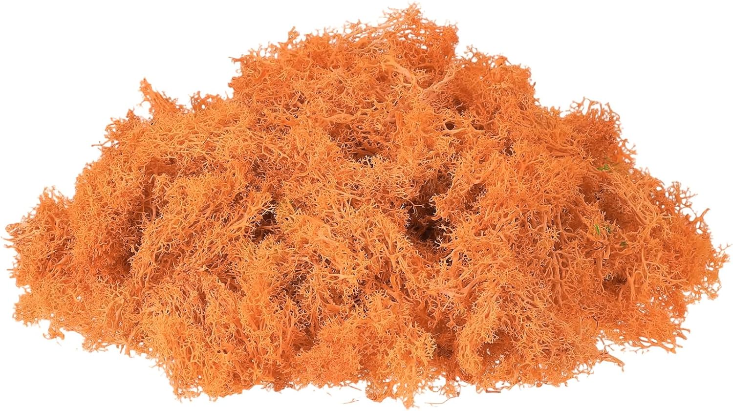 uxcell Preserved Reindeer Moss, 7oz Fake Moss for Crafts Artificial Dried Moss for Decoration Terrariums Potted Plants, Orange