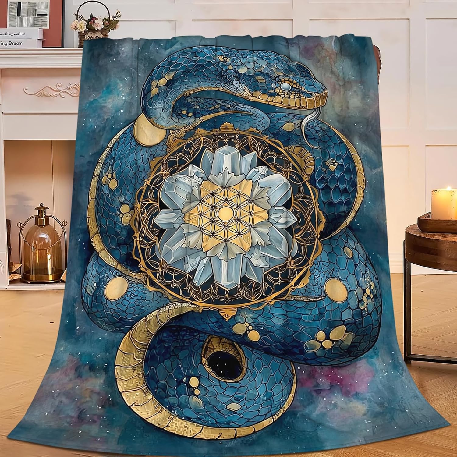Snake Throw Blanket Snake Stuff Gifts for Kids Girls Boys Adults Women Men Soft Cozy Warm Plush Fluffy Fuzzy Fleece Blanket Decor 60''X80''