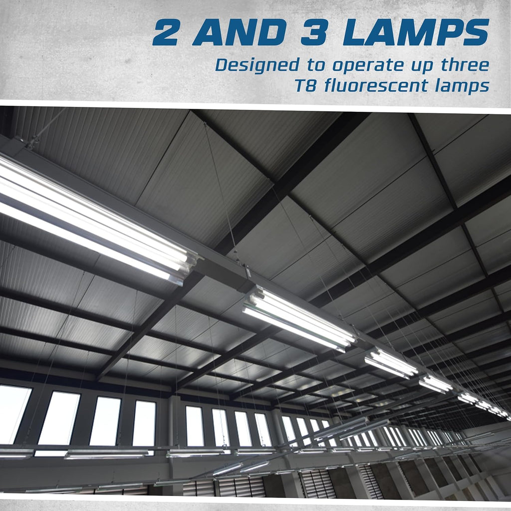 OHLECTRIC Pack of 10 - Replacement for Sylvania Ballast QTP 3X32T8/UNV ISN-SC, Philips ICN-3P32-N, Keystone KTEB-332-UV-IS-N-P, for 3 Fluorescent T8 Lamps - 120-277V - 32 Watt