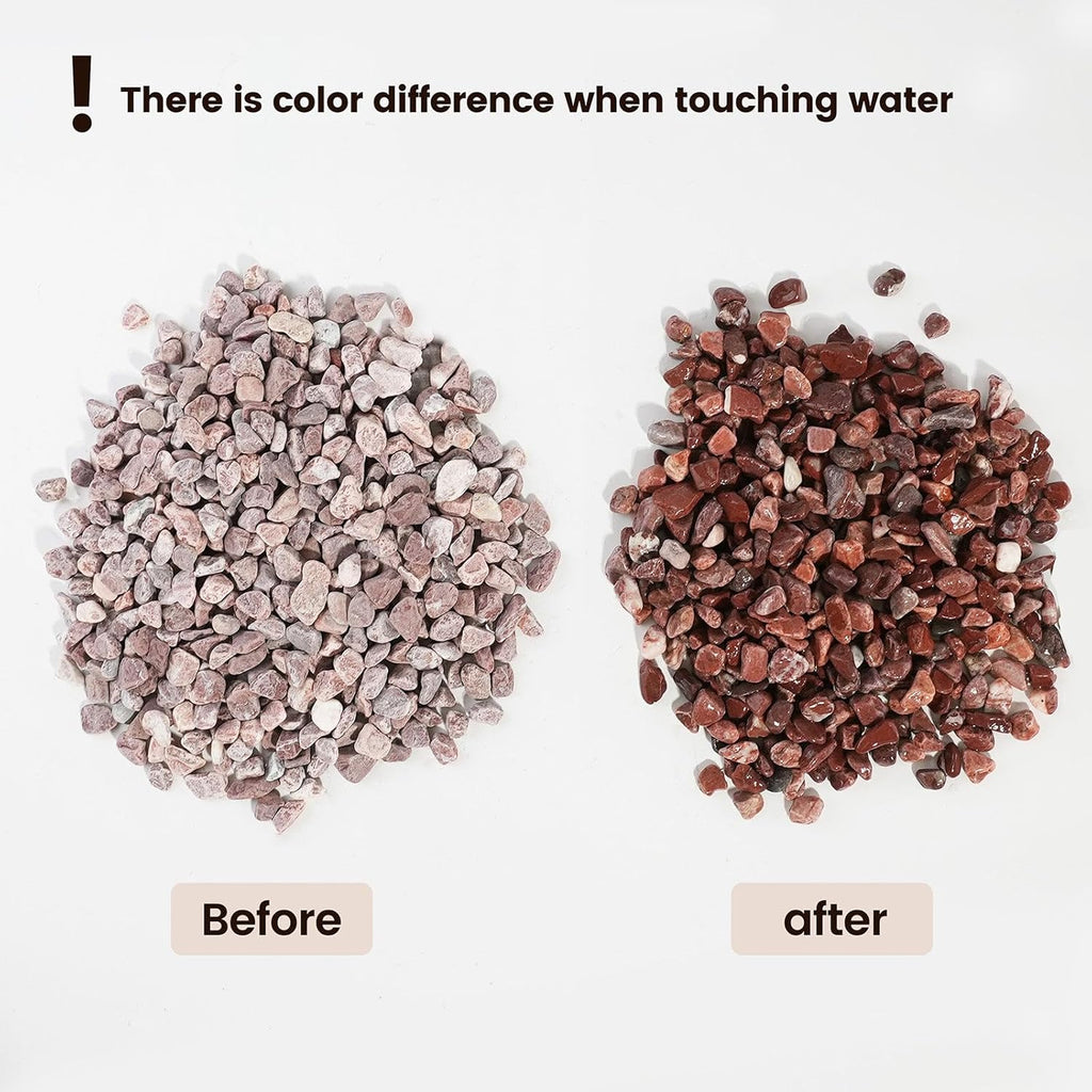 CONSDAN 2 LBS Natural Gravel for Fish Tank, StoneCreek Betta Fish Aquarium Gravel, Vase Filler, River Rocks, Fish Tank Decorations, Perfect for Aquarium Decor, Fish Tank, & Indoor Plant, Red