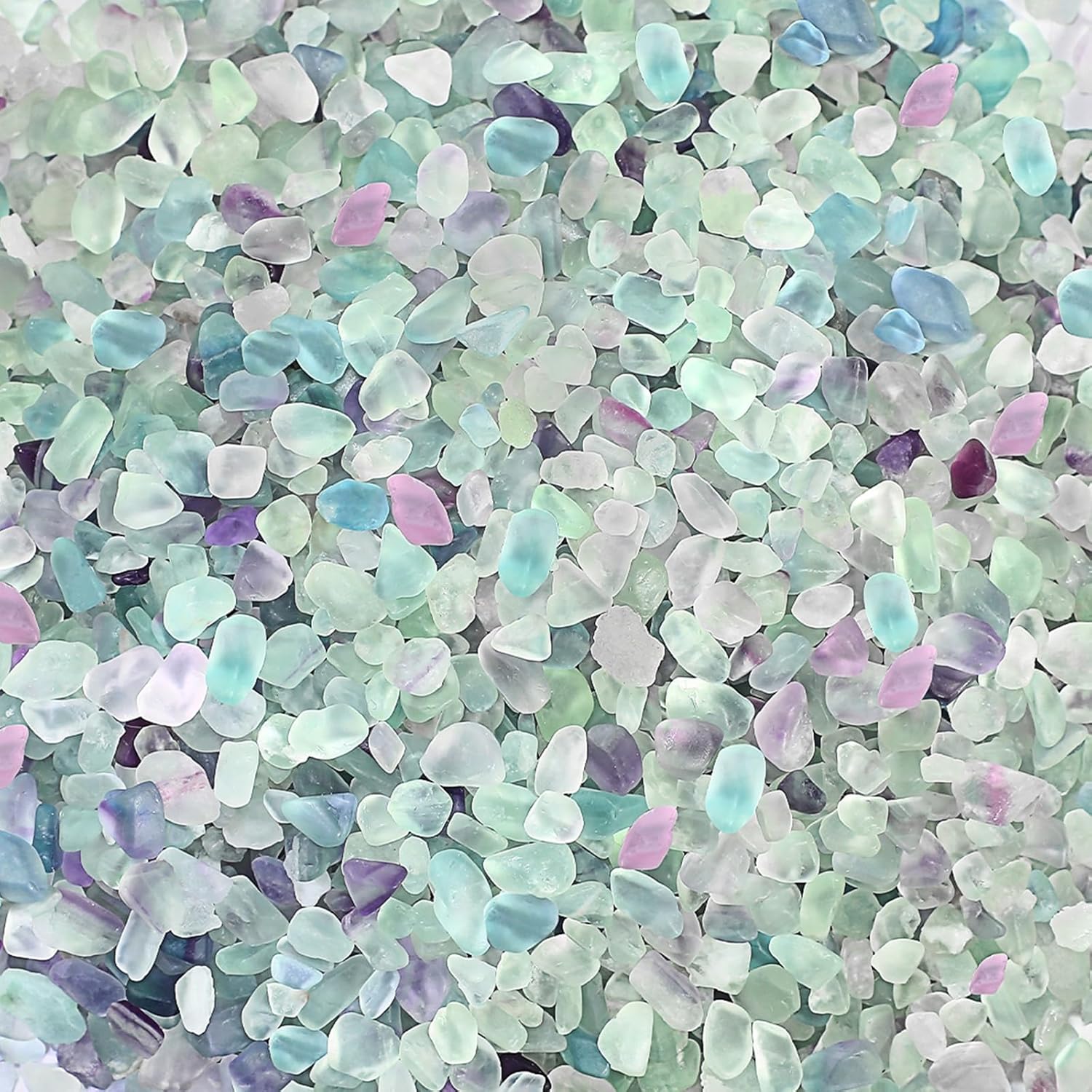 2 Lb/920g Small Pebbles for Indoor Plants, 0.15-0.3" Decorative Pebbles Vase Filler, Crystal Chips Crushed Stone, Aquarium Rocks for Fish Tank, Crafts, Terrarium Decor