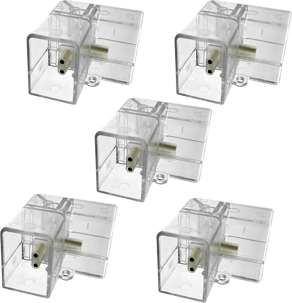 5 Pack Hexagon Garage Light Connectors 90° L-Connector 2 Pin 2 Way LED Garage Tube Copper Pin DIY Hexagon Light Accessories Replacement/Spare for Honeycomb Lighting Systems (5 Pack L Connector)